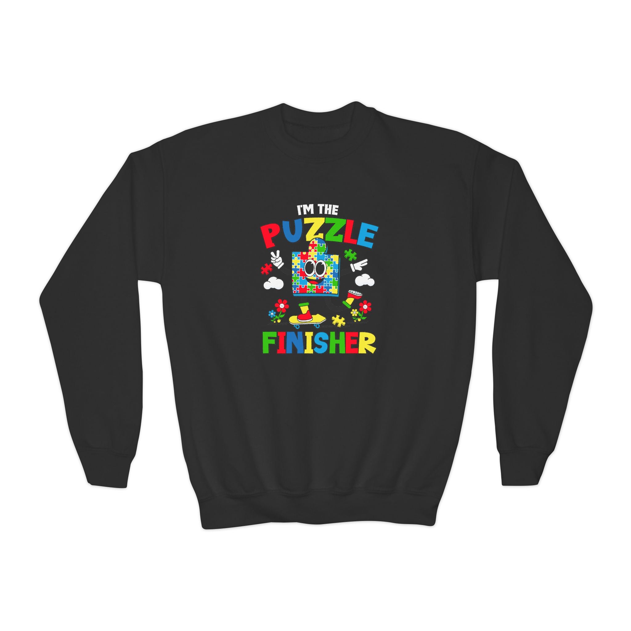 I'm The Puzzle Finisher, Youth Crewneck Sweatshirt