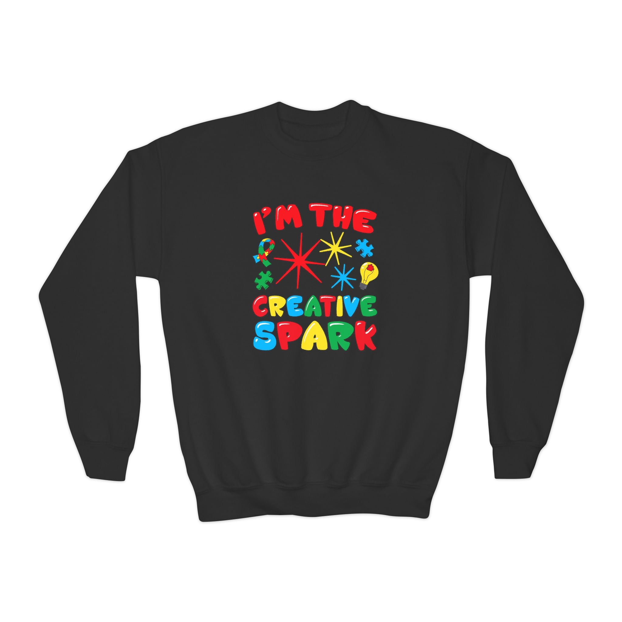 I'm The Creative Spark, Youth Crewneck Sweatshirt