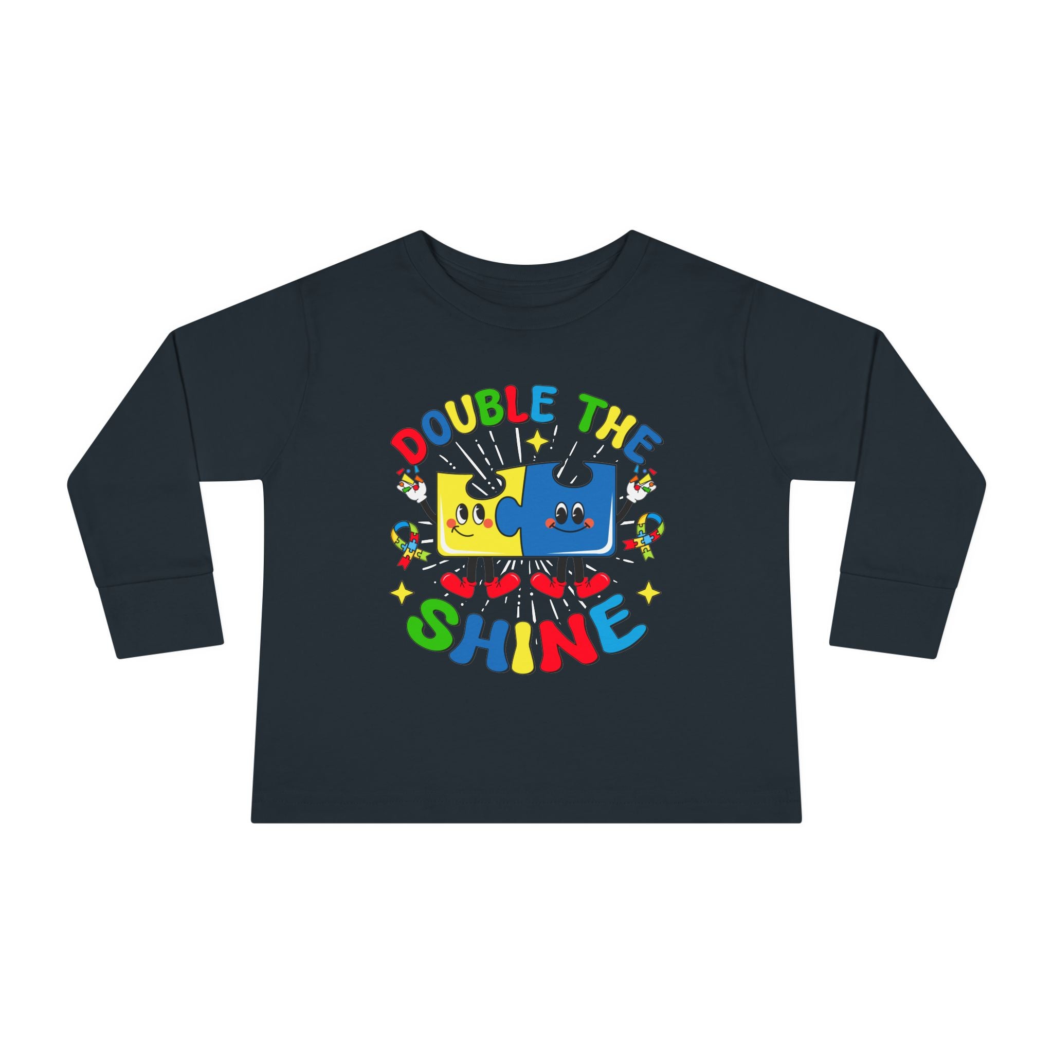 Double the Shine, Autism Awareness Toddler Long Sleeve Tee