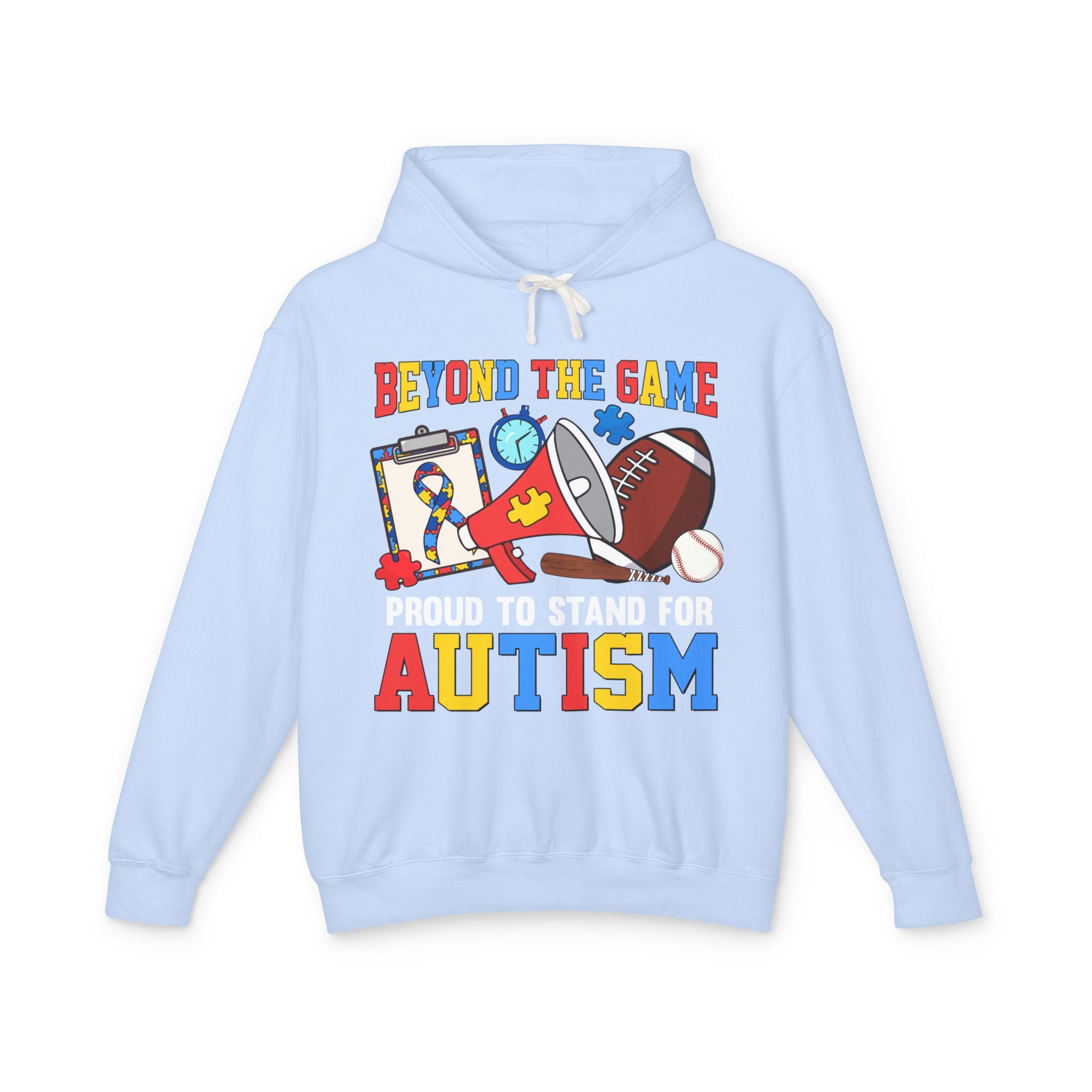 Beyond the Game, Proud to Stand for Autism, Autism Awareness Adult Hoodie