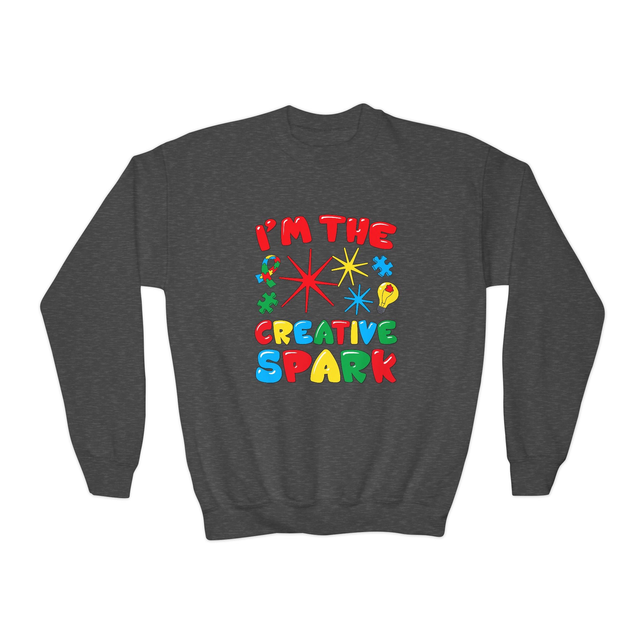 I'm The Creative Spark, Youth Crewneck Sweatshirt