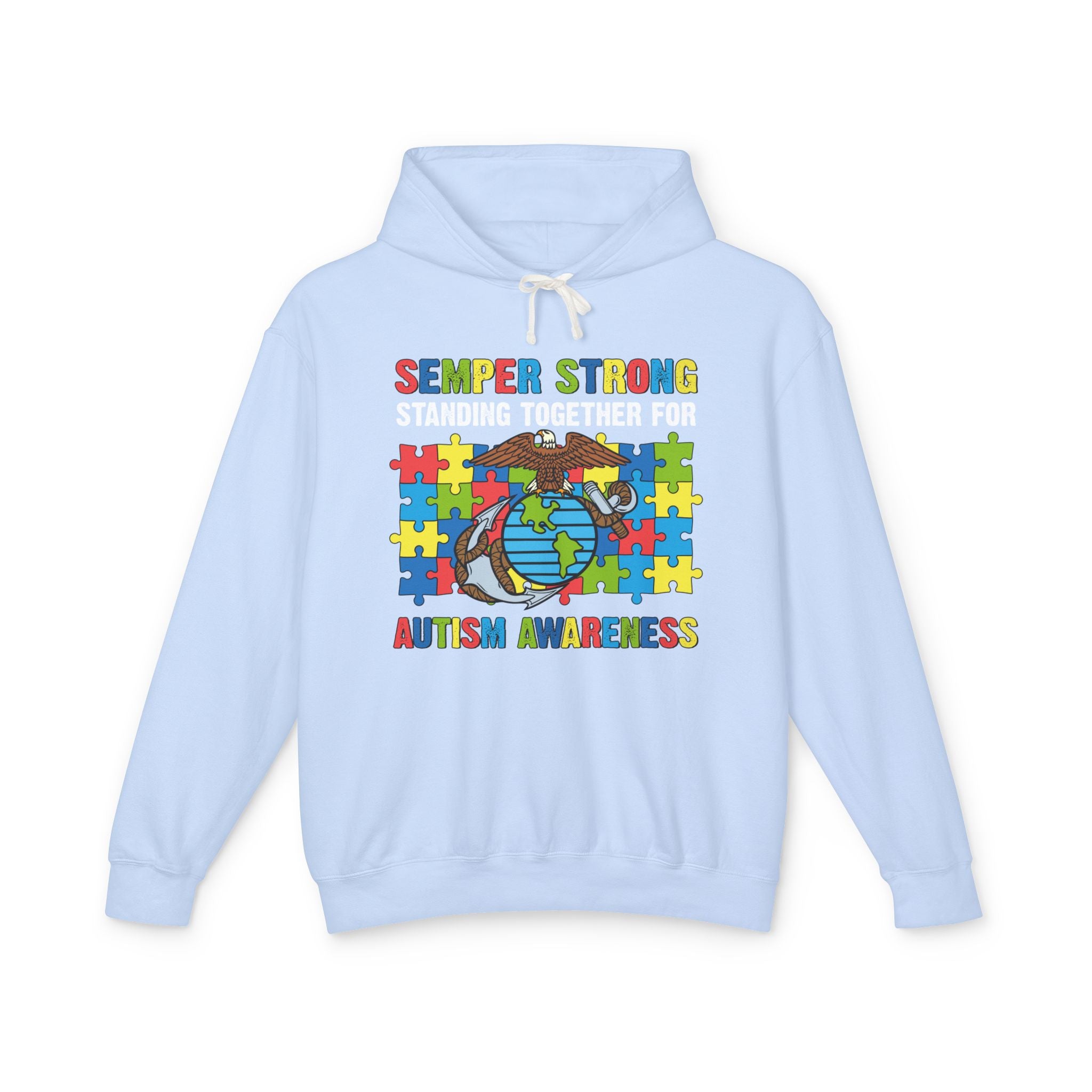 Semper Strong, Autism Awareness, Adult Unisex Hoodie