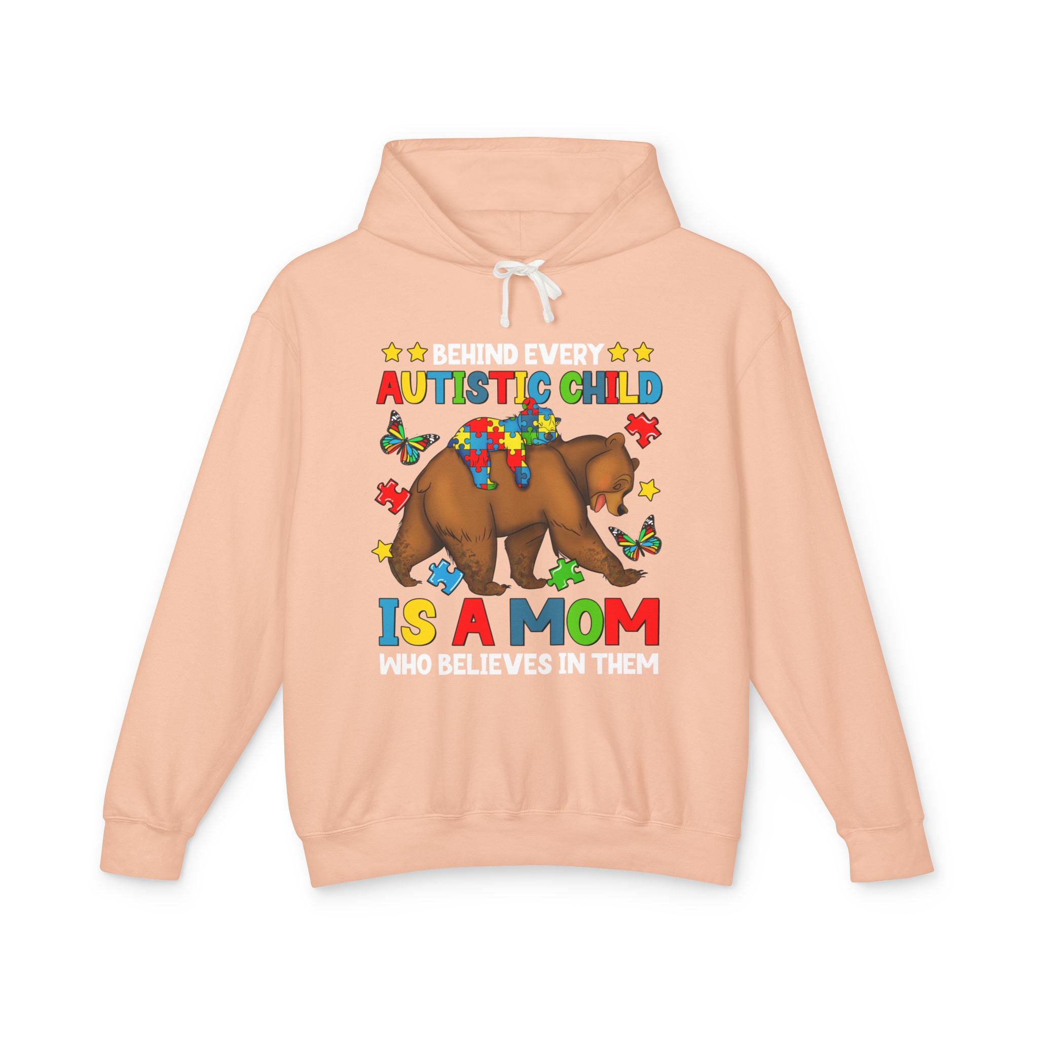 Behind Every Autistic Child, Autism Awareness Adult Hoodie