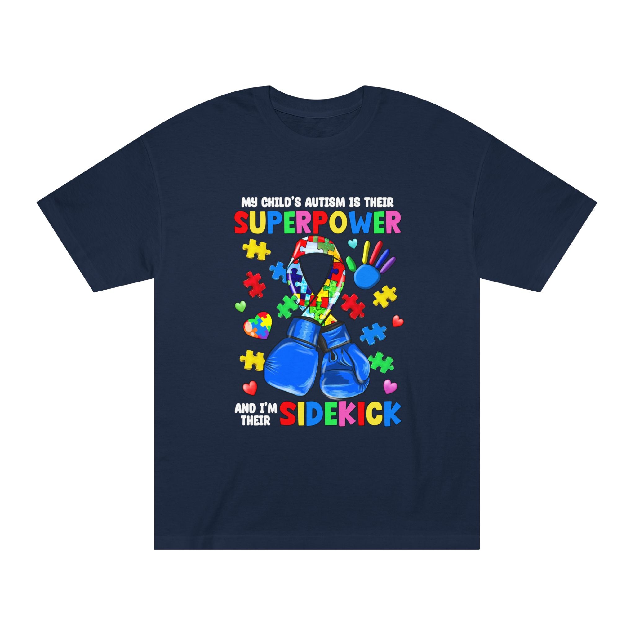 My Child’s Superpower Is Their Autism, and I’m Their Sidekick, Autism Support T-Shirt for Adults