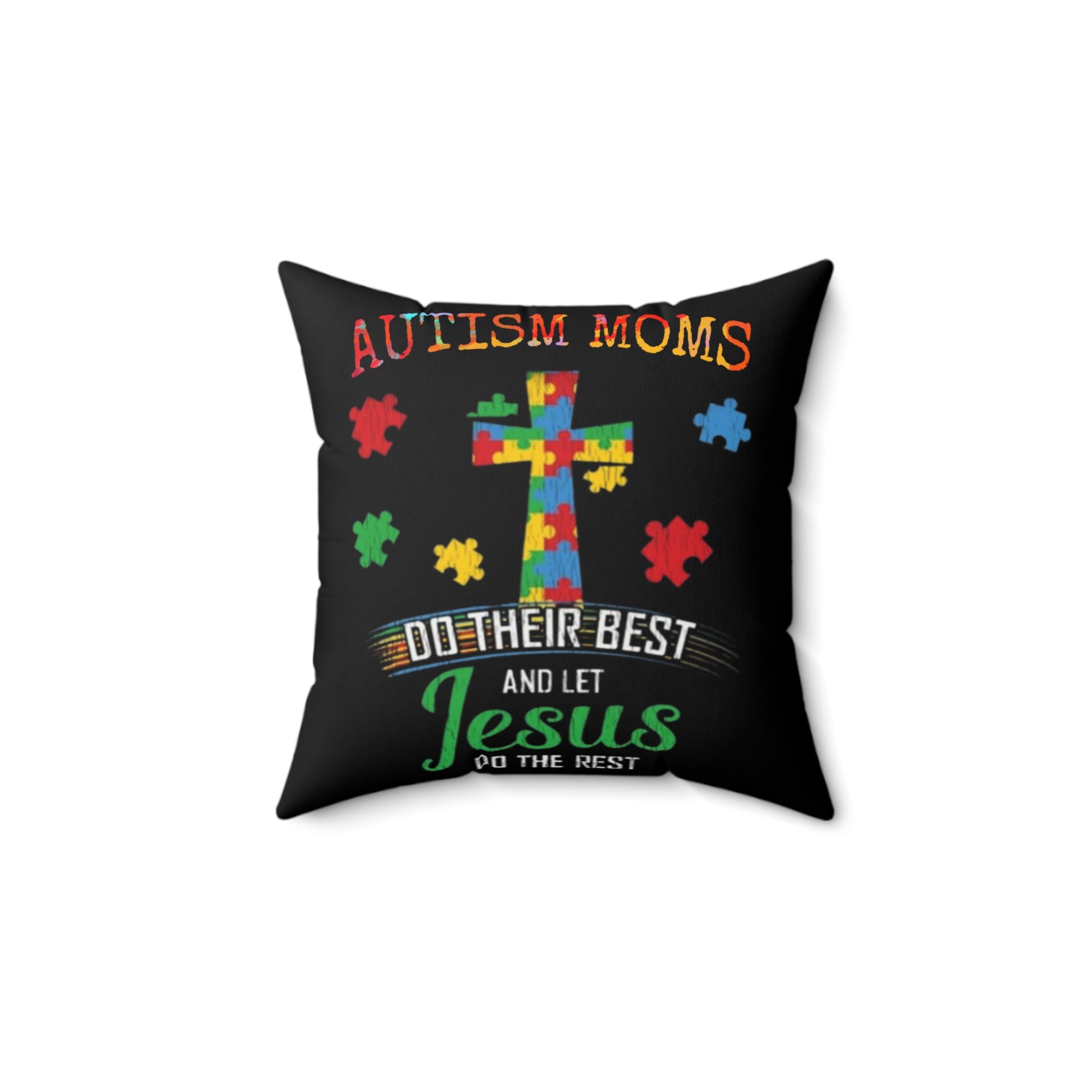 Autism Moms Nonverbal Austim Spun Polyester Square Pillow