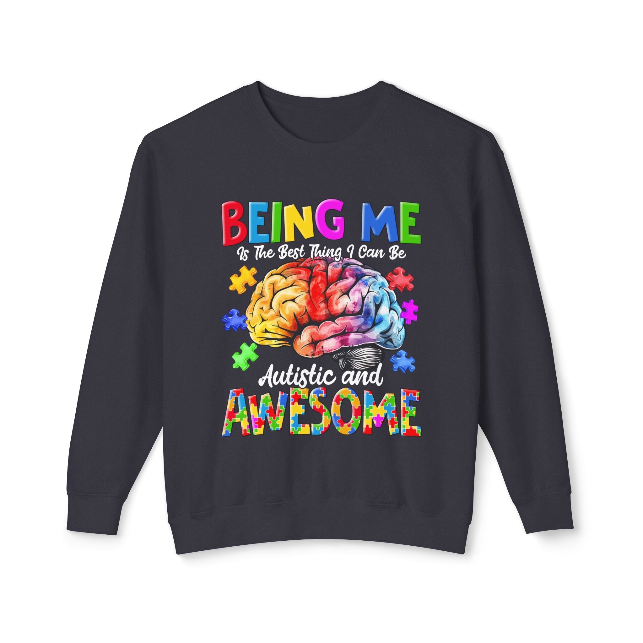 Autistic & Awesome, Autism Awareness Unisex Adult Sweatshirt