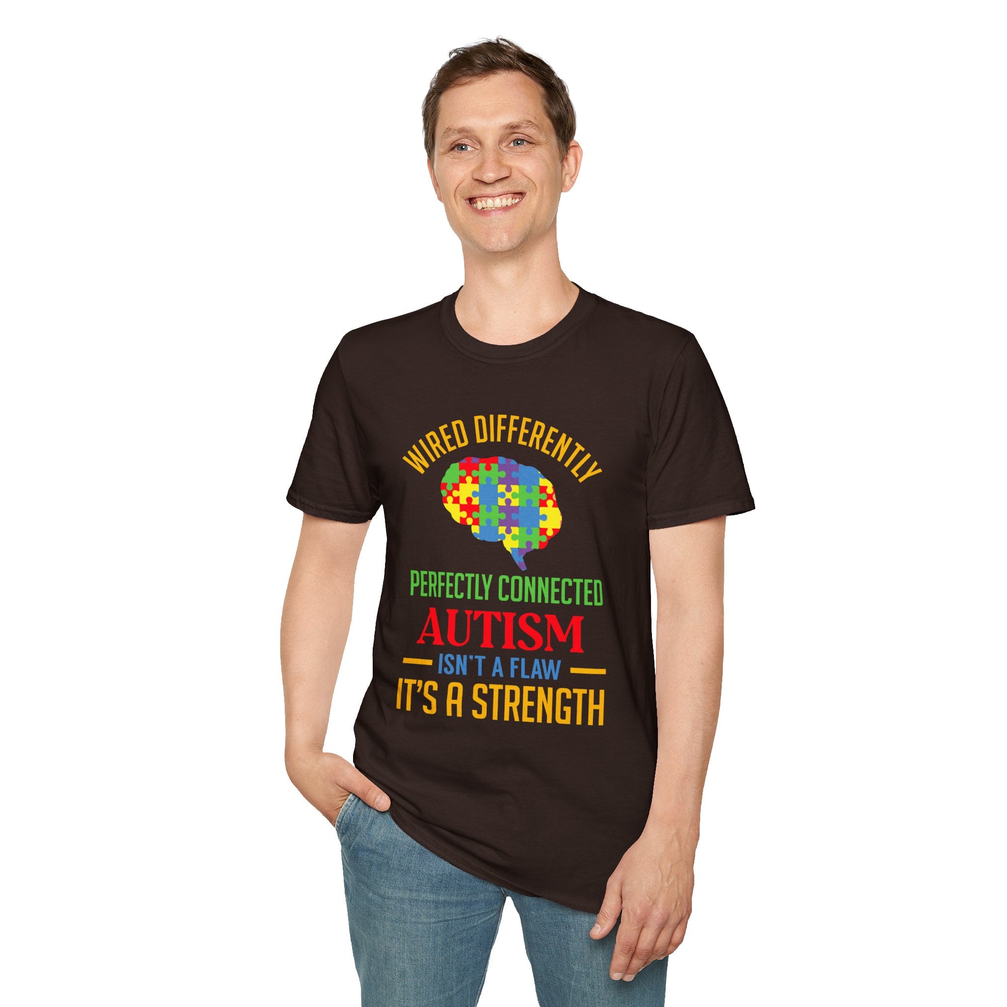 Wired differently Autism Awareness , Adult T-Shirt