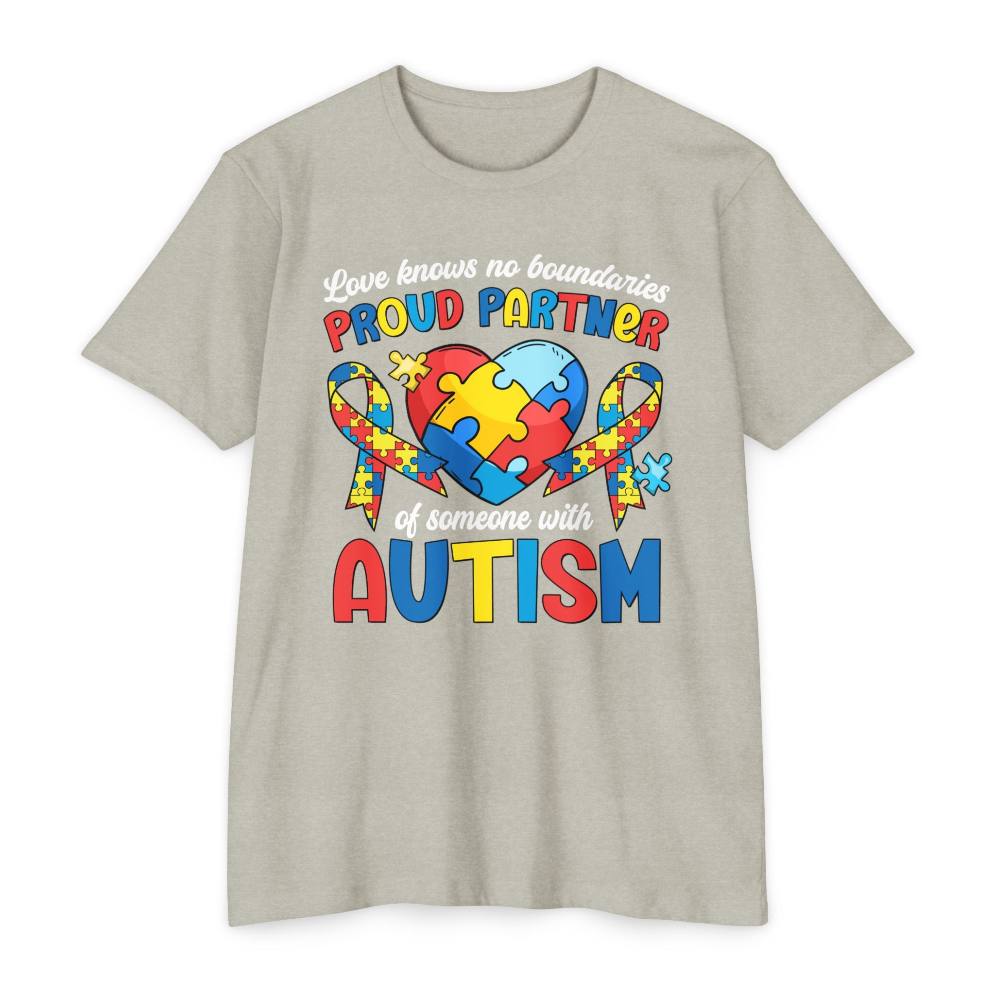 Proud Partner, Autism Advocate, Unisex CVC Adult Jersey T-shirt