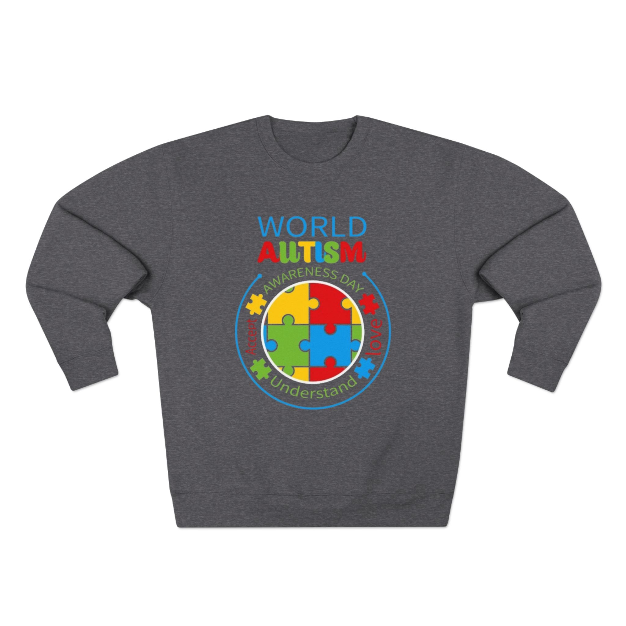 Autism World, Long Sleeve Adult Shirt,  Autism Awareness Apparel