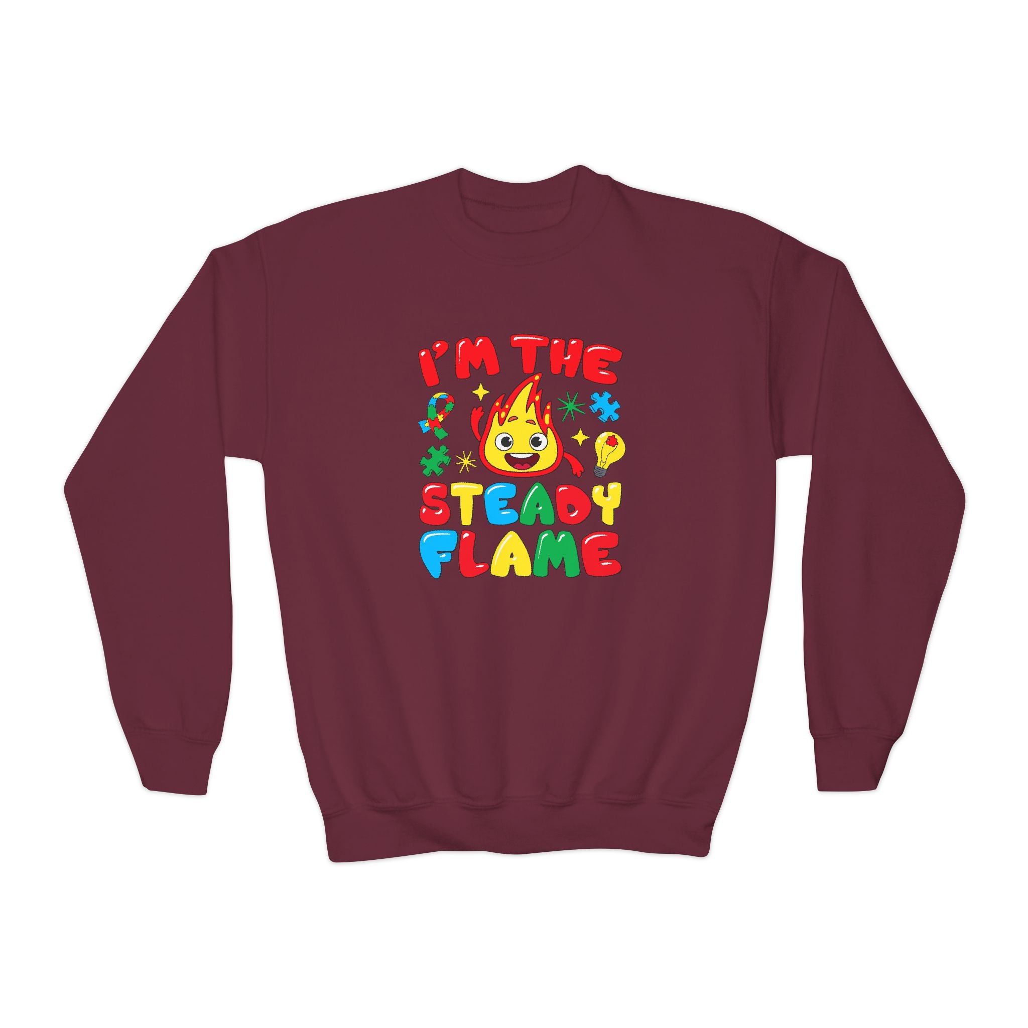 I'm The Steady Flame, Youth Crewneck Sweatshirt