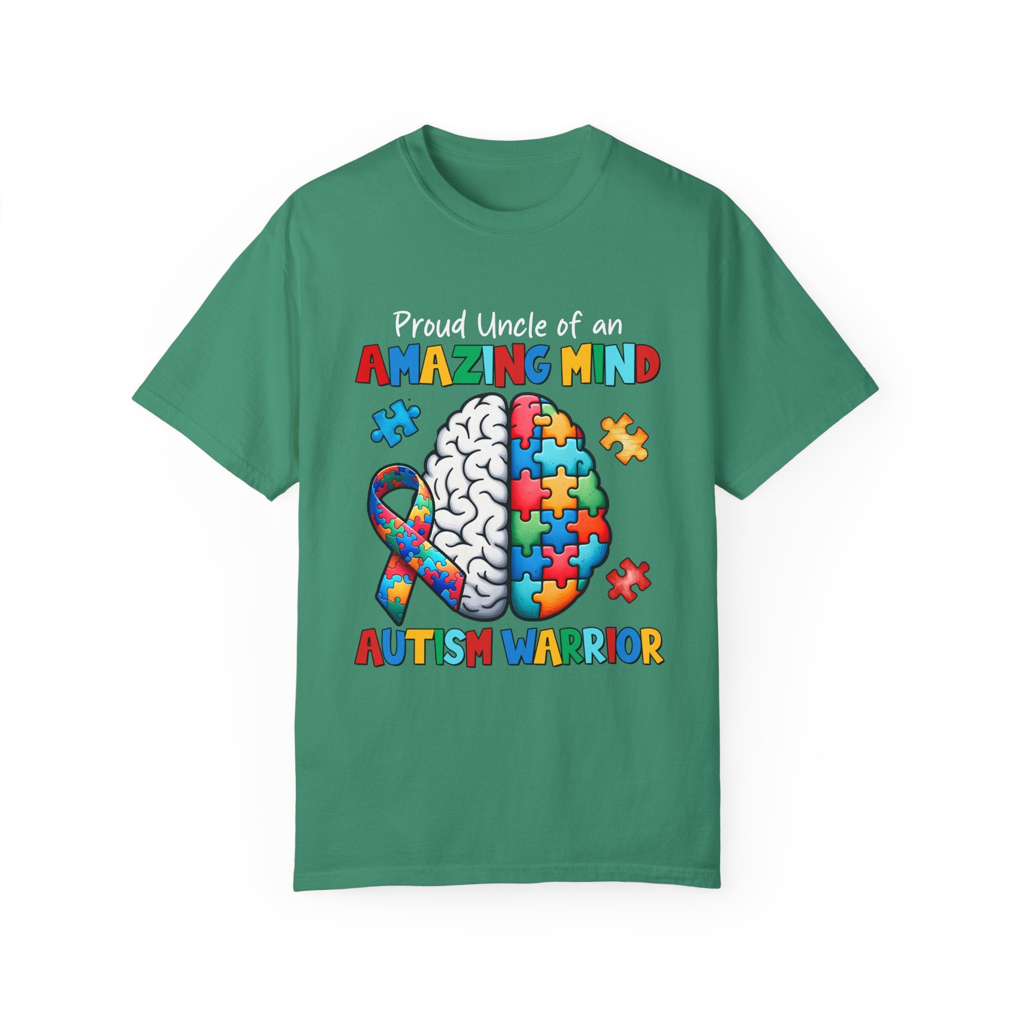 Proud Uncle of an Amazing Mind Adult T-Shirt | Autism Warrior | Autism Support Gift for Uncles