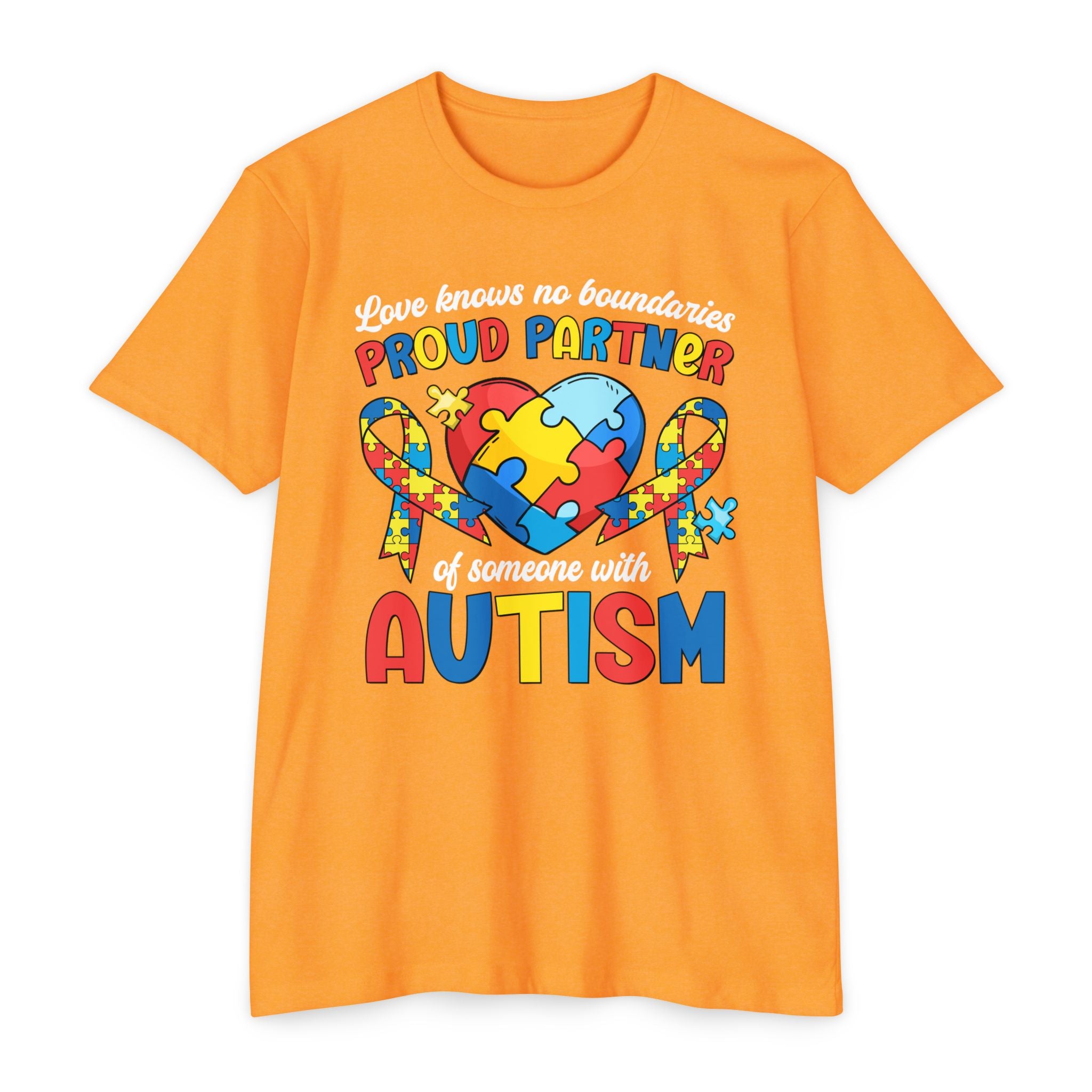 Proud Partner, Autism Advocate, Unisex CVC Adult Jersey T-shirt