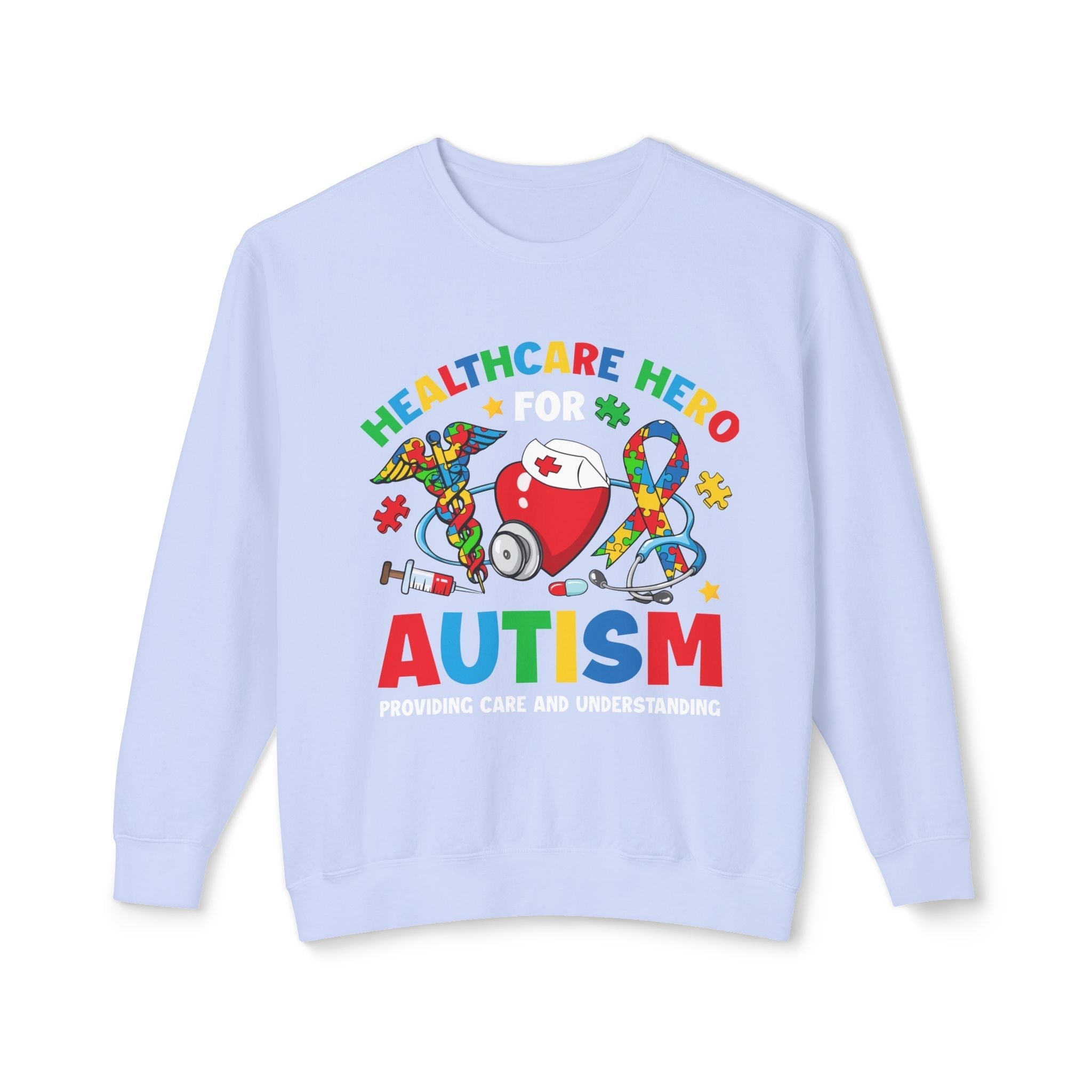 "Healthcare Hero Autism Awareness Sweatshirt – 'Healthcare