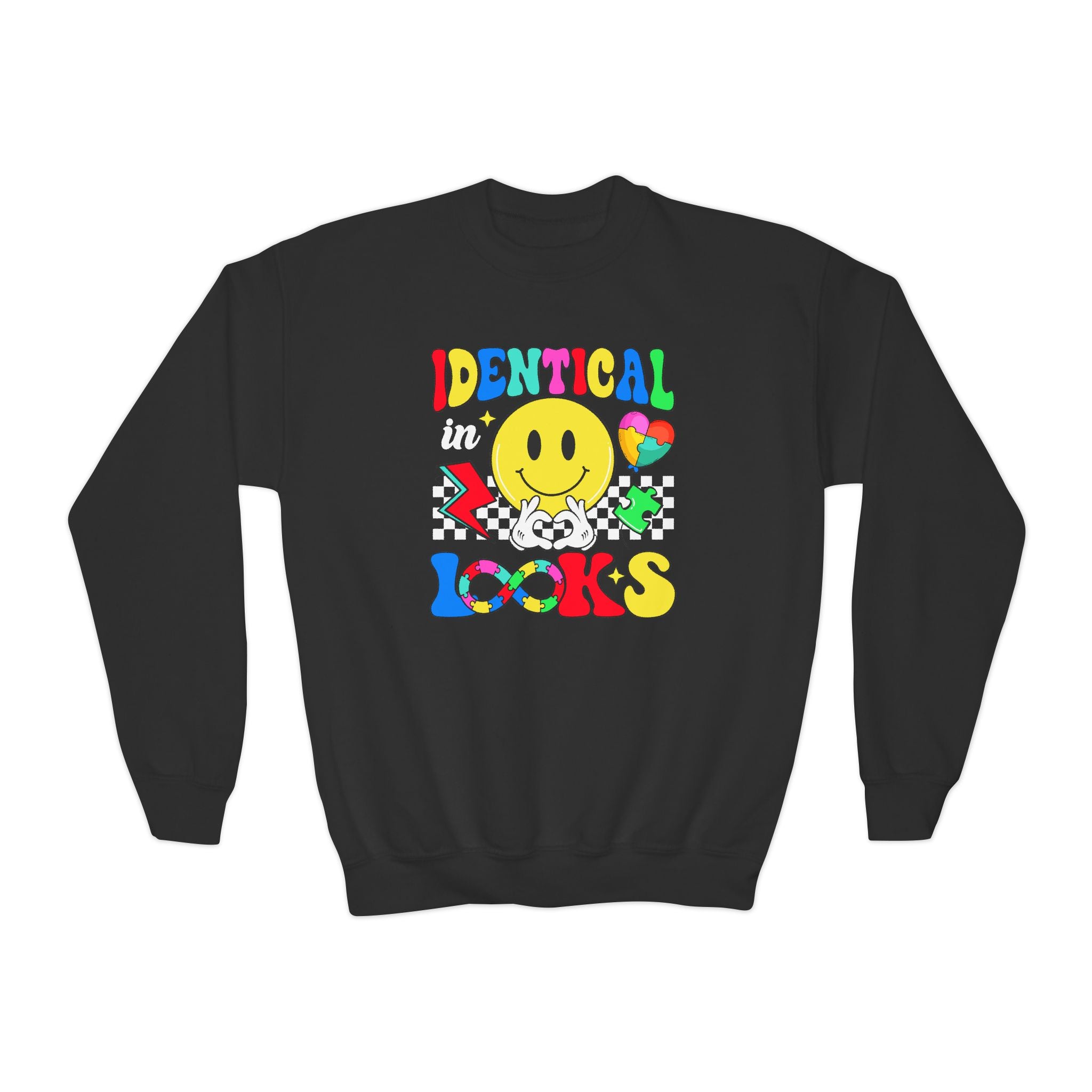 Identical in Looks, Youth Crewneck Sweatshirt