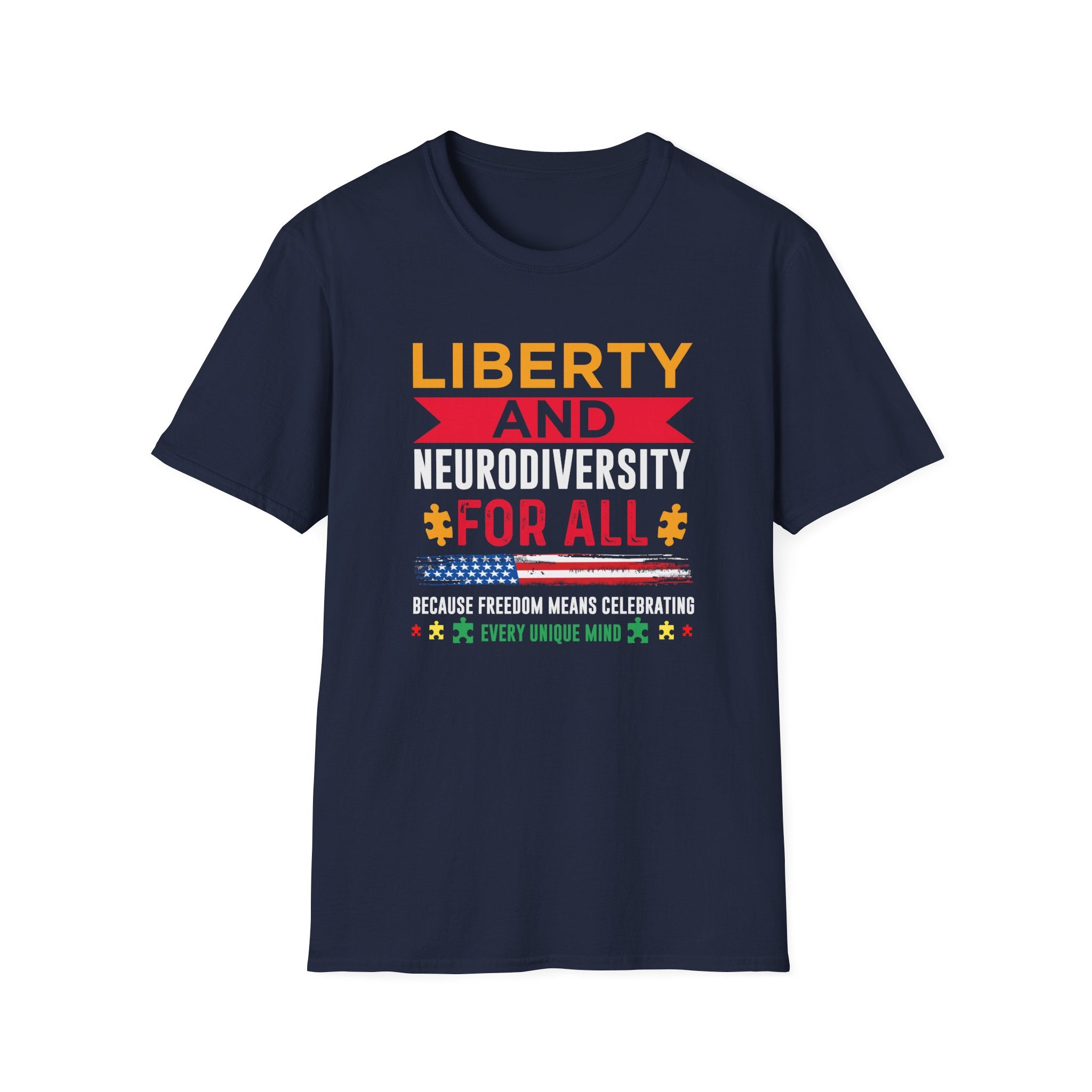 Liberty and Neurodiversity Autism Awareness , Adult T-Shirt