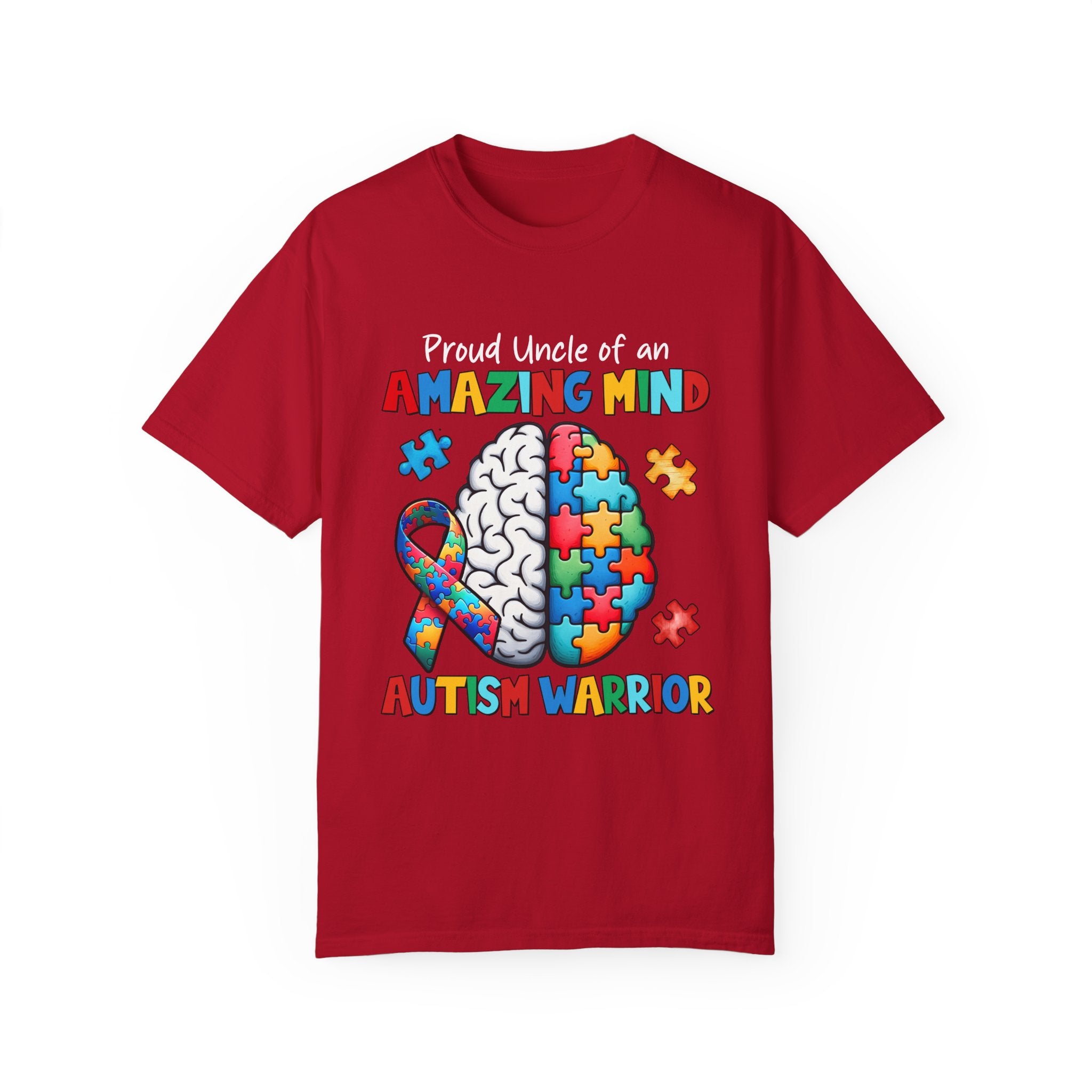 Proud Uncle of an Amazing Mind Adult T-Shirt | Autism Warrior | Autism Support Gift for Uncles