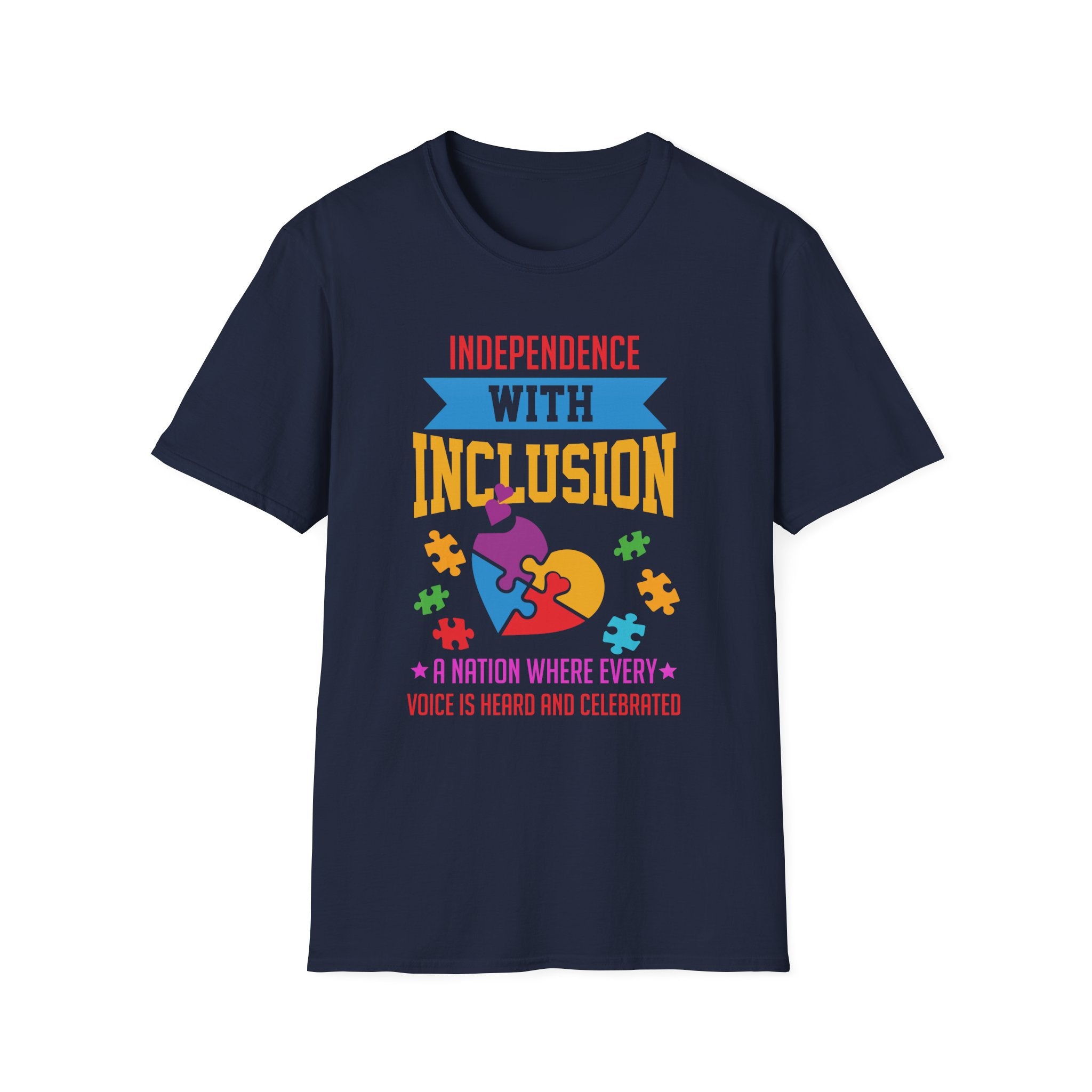 Independence with inclusion Autism Awareness , Adult T-Shirt