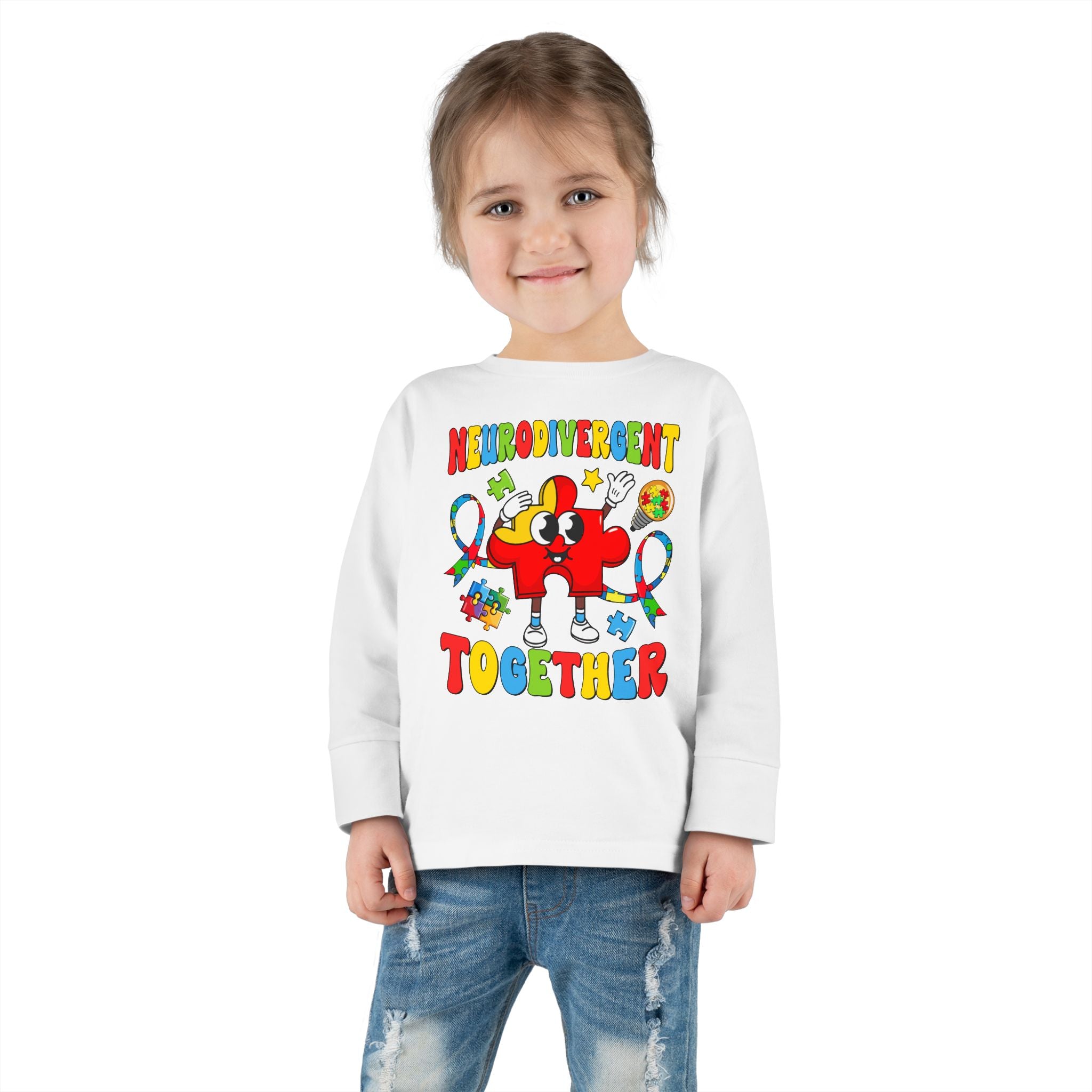 Neurodivergent Together, Autism Awareness, Toddler Long Sleeve Tee