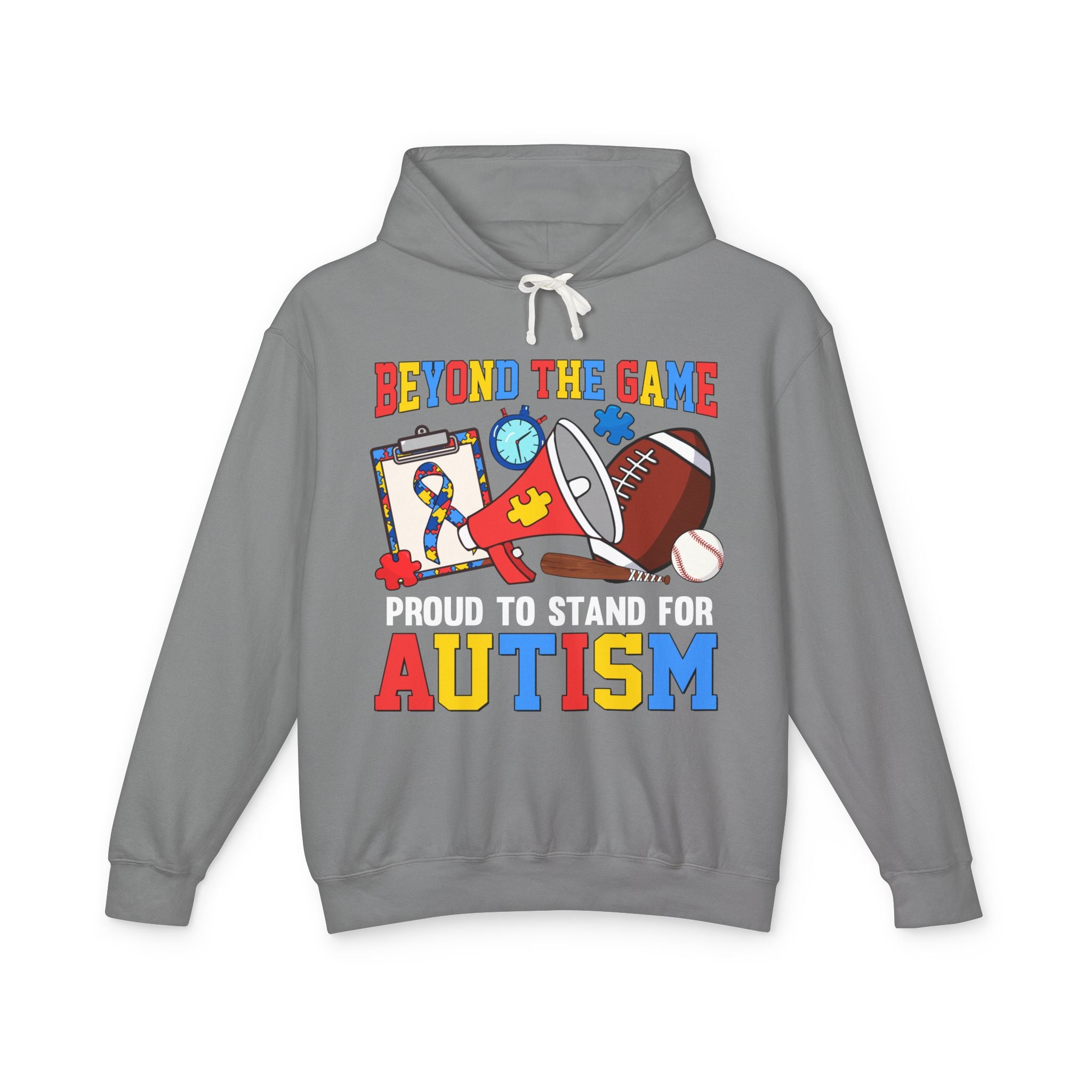 Beyond the Game, Proud to Stand for Autism, Autism Awareness Adult Hoodie