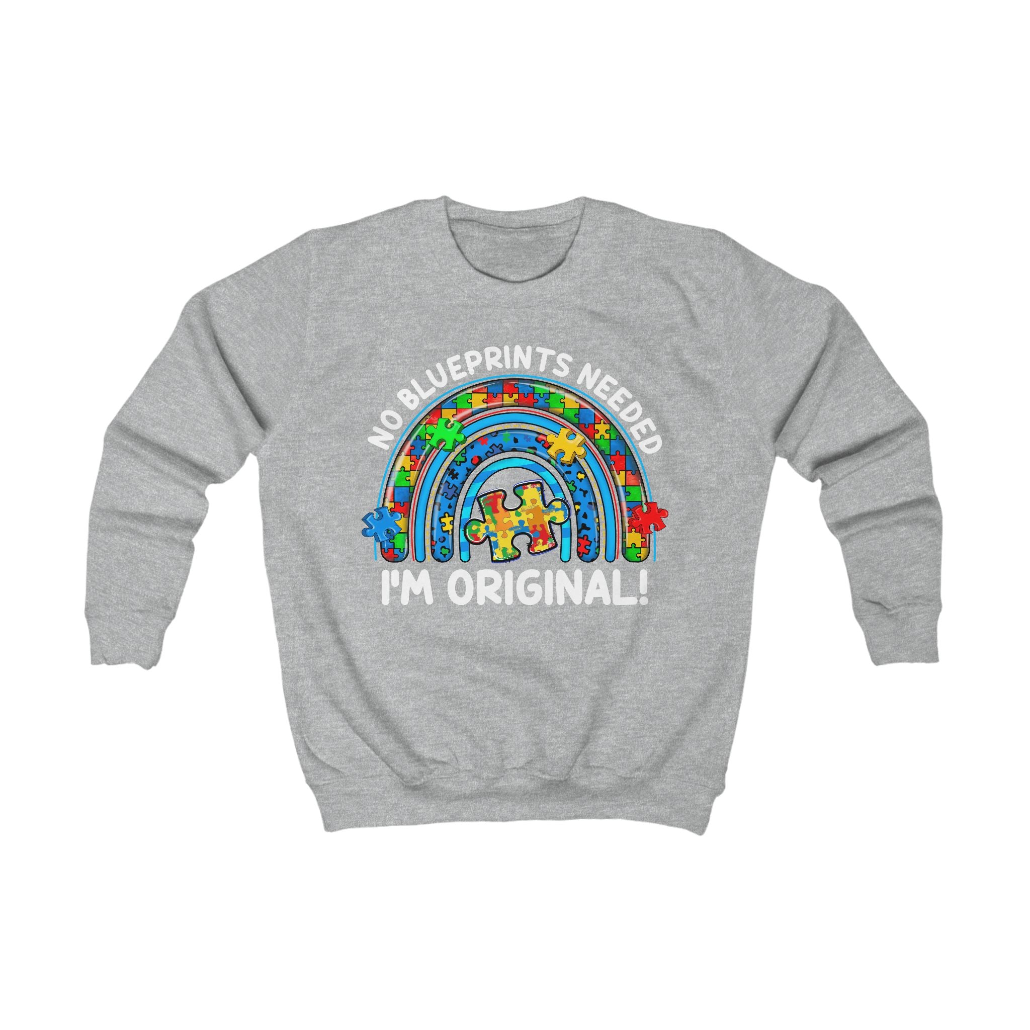 No Blueprints Needed Im Original, Autism Awareness, Unisex Children's Sweatshirt