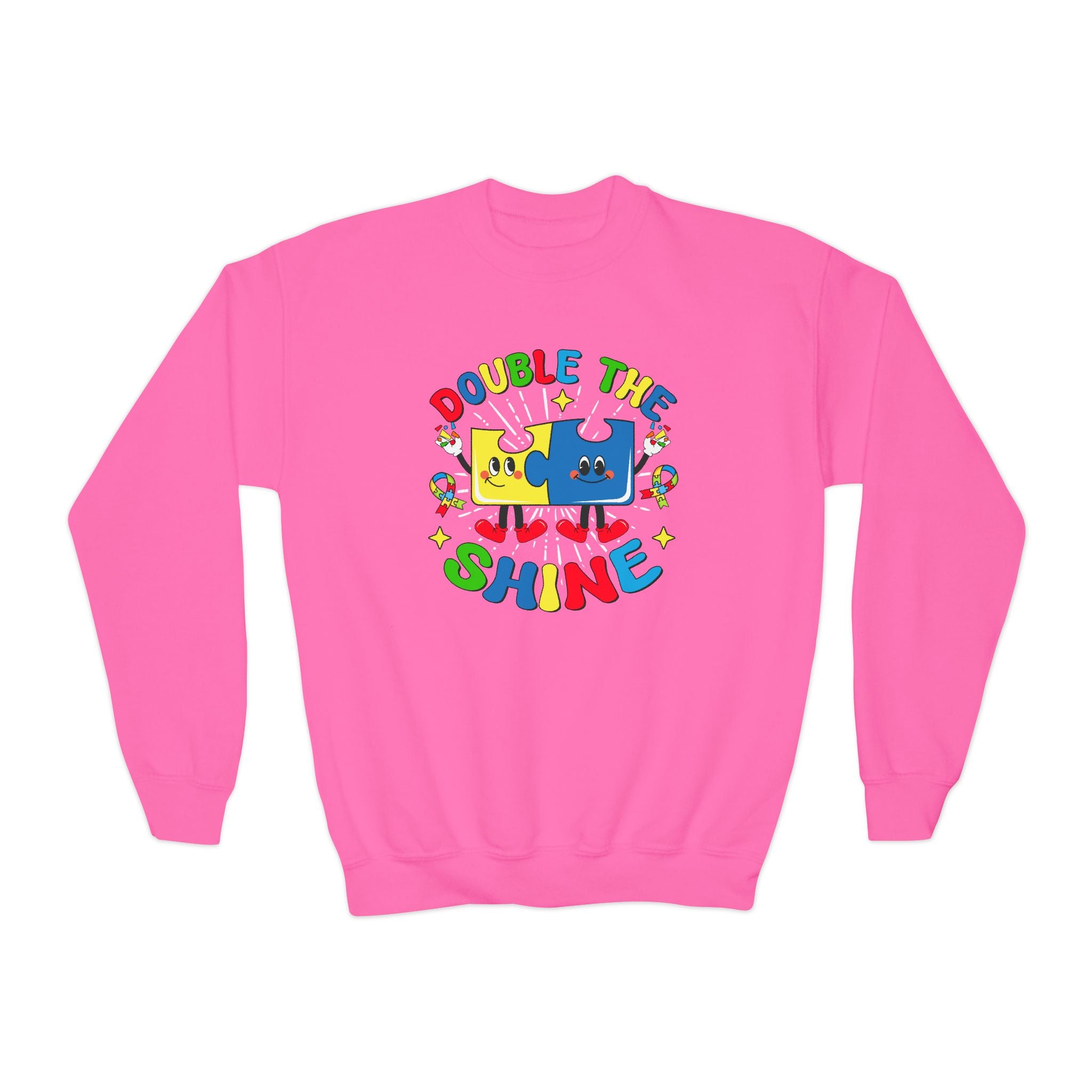 Double The Shine, Youth Crewneck Sweatshirt