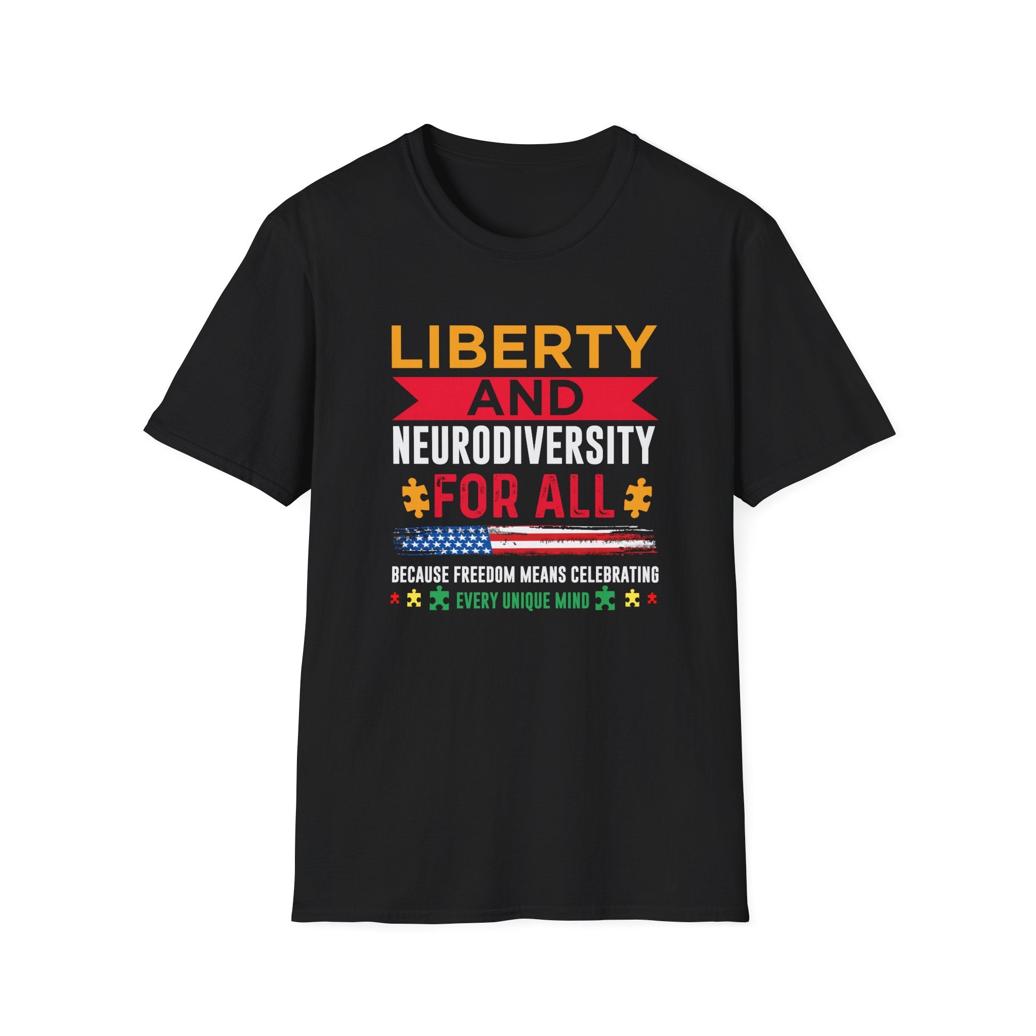 Liberty and Neurodiversity Autism Awareness , Adult T-Shirt