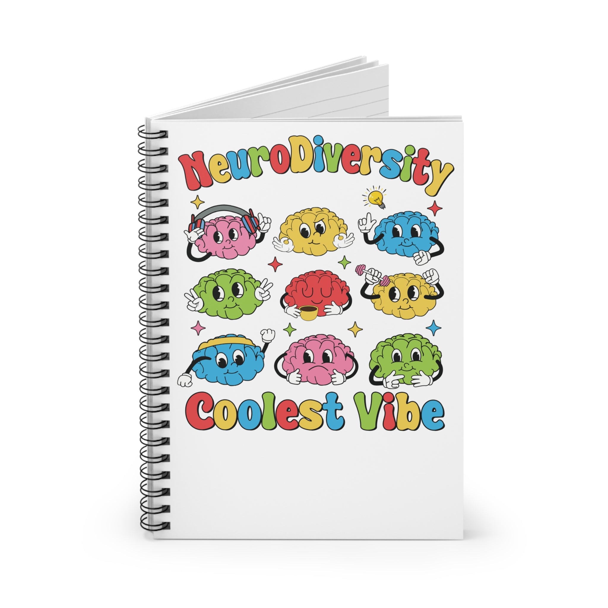 Neurodiversity Coolest Vibe Spiral Notebook - Ruled Line